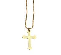 Uqezagpa Collar con cruz de las Escrituras españolas que simboliza la fe y la aleación protectora para uso diario o religioso, 2.5*60CM, Metal, No es una piedra preciosa