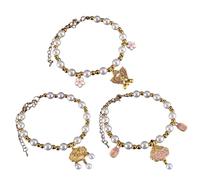 Uqezagpa Collar de 3 piezas para mascotas con colgantes de bloqueo concéntrico, joyería de Año Nuevo chino ajustable para perros pequeños y gatos