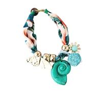 Uqezagpa Collar de bufanda floral con diseño ajustable, joyería de tela de mezcla suave para mujeres que cubren el escote, accesorio de viaje cómodo para cubrir el cuello, bufanda de moda multiusos