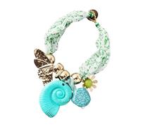 Uqezagpa Collar de bufanda floral con diseño ajustable, joyería de tela de mezcla suave para mujeres que cubren el escote, accesorio de viaje cómodo para cubrir el cuello, bufanda de moda multiusos