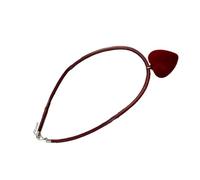 Uqezagpa Collar de corazón de moda con cuerda, cuello largo, cadena de suéter, adecuado para mujeres de moda que buscan algo único, Length 40CM, flocado, No es una piedra preciosa