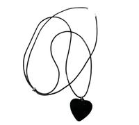 Uqezagpa Collar de corazón de moda con cuerda, cuello largo, cadena de suéter, adecuado para mujeres de moda que buscan algo único, Length 96CM, flocado, No es una piedra preciosa