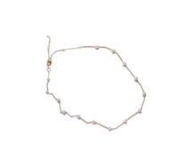 Uqezagpa Collar de perlas de moda hecho a mano con cuentas delicadas para el cuello, regalo para la moda, 21cm50cm, Perla, No es una piedra preciosa