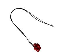 Uqezagpa Collar largo minimalista de inspiración coreana con cordón negro para mujer, accesorio de capas de moda, uso diario casual, Length 96cm, Resina, No es una piedra preciosa
