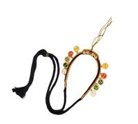 Uqezagpa Collar tibetano con colgante de algodón frotado a mano, cadena para el cuello, cadena de clavícula de 5 vías, dios de la riqueza, 60cm, Aleación de algodón