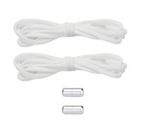 Uqezagpa Cordones elásticos creativos con metal para poner y quitar fácilmente, adecuados para estudiantes y oficinas, Amarillo, 105cm