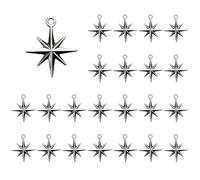 Uqezagpa Creación de joyería personalizada, elegante accesorio de cuentas espaciadoras de estrella, delicado colgante para individuos de moda con estilo, talla única, como se describe, como se