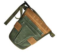 Uqezagpa Delantal de jardín para mujer, cinturón de herramientas ajustable con bolsillos, cinturón de trabajo de lona encerada resistente para jardinería