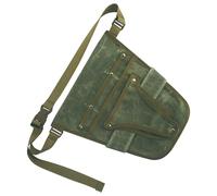 Uqezagpa Delantal de jardín para mujer, cinturón de herramientas ajustable con bolsillos, cinturón de trabajo de lona encerada resistente para jardinería