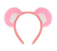 Uqezagpa Diadema de felpa con orejas de oso para mujer, accesorios de Halloween, diadema de festival de música, tocado, fiesta, reunión, aro para juegos de rol, accesorios para el cabello para mujeres