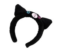Uqezagpa Diadema de felpa peluda con orejas de gato para lavado de cara y maquillaje, accesorio de disfraz de fiesta, carnaval, diadema de orejas de gato