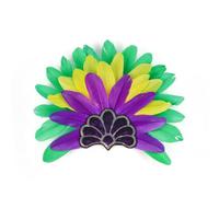 Uqezagpa Diademas con plumas para la cabeza de Mardi Gras, baile de graduación, para fiestas, carnavales, celebraciones, tocados para el cabello