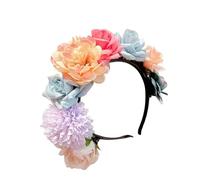 Uqezagpa Diademas de flores para niños, hermosa diadema de maquillaje para el pelo, diadema de boda para bodas y