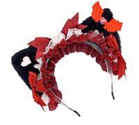 Uqezagpa Diademas de gatito para niños, para fiestas, festivales de música, accesorios de fotos, para Halloween, fotografía, uso diario, orejas de gato