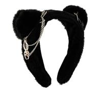 Uqezagpa Diademas de orejas de gato para animes, reuniones temáticas, entusiastas de la película, diademas de gatos con aretes de metal para adolescentes, adultos, Halloween, mujeres, Halloween