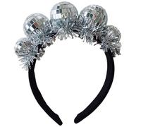 Uqezagpa Diademas de plastómero con espejo, accesorio para el pelo para mujer, ajustables, cómodas, para fiestas y celebraciones, color blanco