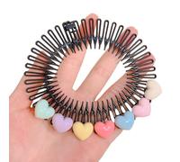 Uqezagpa Diademas elásticas circulares completas, peine flexible, diadema circular completa para el pelo, diadema para el pelo