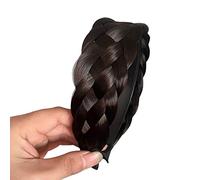 Uqezagpa Diademas trenzadas trenzadas para el cabello para peinar el cabello invisible, diademas trenzadas para mujer, pelucas