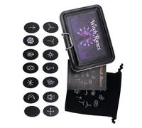 Uqezagpa Divinations Wood Runed con bolsa de almacenamiento para meditaciones grabadas decorativas occidentales paganas guía libro de madera