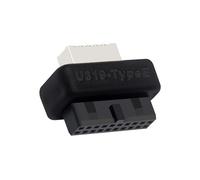 Uqezagpa Eficiente adaptador USB de panel frontal para conectar dispositivos tipo C a cabezales de placas base de 19 pines, conectores Win7/Win8/Win10 y adaptador USB de reproducción