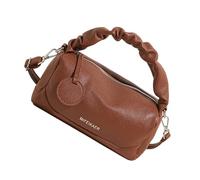 Uqezagpa Elegante bolso cruzado de cuero para mujer, bolso de hombro con correa extraíble y cierre de cremallera, bolso de mano casual con cremallera y hombro de piel sintética, Brown