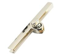 Uqezagpa Elegante bolso de metal de 9,5 cm con cierre giratorio para proyectos de bolsa, bolsa de metal de repuesto, accesorios de aleación de zinc, Silver, One Size