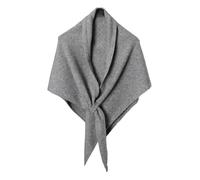 Uqezagpa Elegante bufanda triangular para mujer, chal de invierno, suave, cálido, a la moda, para regalo, chal triangular, gris claro, Talla única