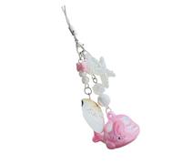 Uqezagpa Elegante colgante de corazón de ballena, versátil para uso como dije de bolsa o soporte hecho de materiales de aleación seguros, llavero de corazón de ballena, C, Hanging rope