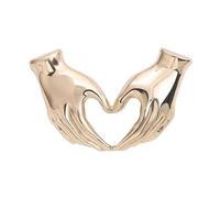 Uqezagpa Elegante pin de gesto de corazón de mano de dibujos animados, accesorio de uso diario, adecuado para añadir personalidad a cualquier, Size Approx. 1.73x1.1inch4.4x2.8cm, Metal, Berilo
