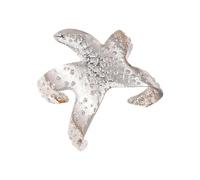 Uqezagpa Elegante pulsera para mujer con diseño de estrellas de mar chapada en oro para un aspecto elegante y ajuste ajustable a diario, Size Diameter 6.4cm/2.52inch, Metal