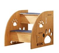 Uqezagpa Escaleras de madera para mascotas para perros pequeños, gatos y mascotas mayores con superficies antideslizantes para llegar al sofá alto