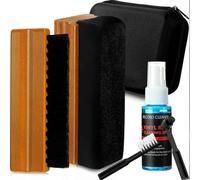 Uqezagpa Essential Record Care and Cleaning Set Incluye Nylon Brush Cleaner Fluid Storage Box Preserve Pristined Sound Removal Brush for Record