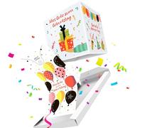 Uqezagpa Estuche de regalo emergente fácil de usar que genera felicidad rápida para regalar caramelos, fotos, tarjetas en ocasiones festivas, con funda sorpresa de construcción de PET estable