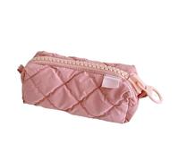 Uqezagpa Estuche grande de poliéster y algodón, organizador de bolígrafos, bolsa de almacenamiento con cremallera, bolsa de maquillaje de viaje para oficina, Color One, 22cm x 14cm x 7cm
