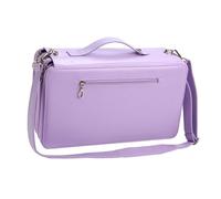 Uqezagpa Estuche multicapa de gran capacidad con 120 ranuras con correa para el hombro, marcadores artísticos de piel, marcador de bolsa de transporte, verde claro, 35x10x19cm