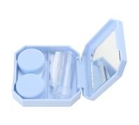 Uqezagpa Estuche y herramienta de extracción de lentes de goma de tamaño compacto, fácil de transportar, aplica contactos de forma segura y portátiles, Blue