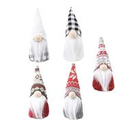 Uqezagpa Figura creativa de anciano sin rostro, adorno de Navidad hecho a mano de poliéster artesanal de madera natural con temática de tierras para hogares, acento misterioso muñeco de personaje de