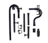 Uqezagpa Filtro de recipiente, salida de entrada, tubo de lluvia, accesorios de filtro externo para acuario, piezas con ventosas para peces para bronceado, calentador de acuario, termómetros