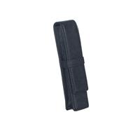 Uqezagpa Funda de cuero vintage para pluma estilográfica, con una sola ranura, funda de cuero para bolígrafo, funda abatible para hombres y mujeres, soporte para escuela, oficina, viaje, b