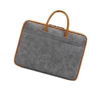 Uqezagpa Funda para ordenador portátil de 13 a 16 pulgadas, con forro de franela, resistente al agua, con múltiples bolsillos, Brown, 16 inches