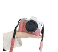 Uqezagpa Funda protectora de piel sintética Half Cemara con interior de peluche y soporte de trípode fácil, Half Set Plus Should, 3.9x1.95in