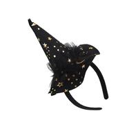 Uqezagpa Gorras de bruja para todas las edades, aro para el pelo, accesorios de fiesta de cosplay, disfraz de Halloween, diadema de carnaval, sombrero puntiagudo con telaraña para fiestas infantiles