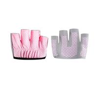 Uqezagpa Guantes de ejercicio de fitness de cuatro dedos para mujer, guantes de yoga de medio dedo para yoga, pilates, ciclismo, levantamiento de potencia y entrenamiento, equipo profesional de