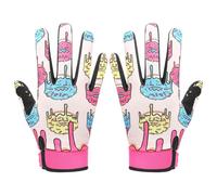 Uqezagpa Guantes transpirables para bicicleta de montaña con pantallas táctiles resistentes al sudor, funcionalidad, peso ligero, para deporte, antideslizante, muñeca regulable, funcionalidad ligera