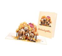 Uqezagpa Impresionante tarjeta de felicitación de oso emergente, invitación plegable con sobre, regalo para el día de la madre, tarjetas de felicitación emergente