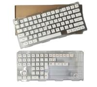 Uqezagpa Juego de 120 teclas de repuesto para teclado mecánico, minimalista, blanco, inglés, japonés, coreano, ruso, teclado mecánico