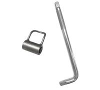 Uqezagpa Juego de 2 llaves angulares con varilla curvada, construcción de acero de alto carbono para extracción de grifos, fontanería de espacio reducido