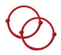 Uqezagpa Juego de 2 pulseras de cuerda roja de Cabalá, hechas a mano, sencillas, a juego, para la suerte, ajustable, para mujer, a la moda para mujer