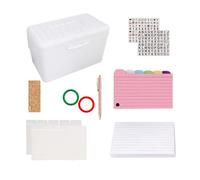 Uqezagpa Juego de 350 hojas de blocs de notas de bolsillo, papel de notas y tarjetas de notas de colores con carpeta de calcomanías, divisor, anillos de almacenamiento de bolígrafos