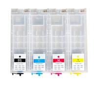 Uqezagpa Juego de 4 cartuchos de tinta recargables de repuesto para impresoras WFC5290, WFC5790, WFC5210, WFC5710, sin puntos